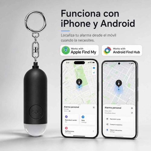 Alarma personal KÄRN compatible con iPhone y Android para localizarla desde el móvil