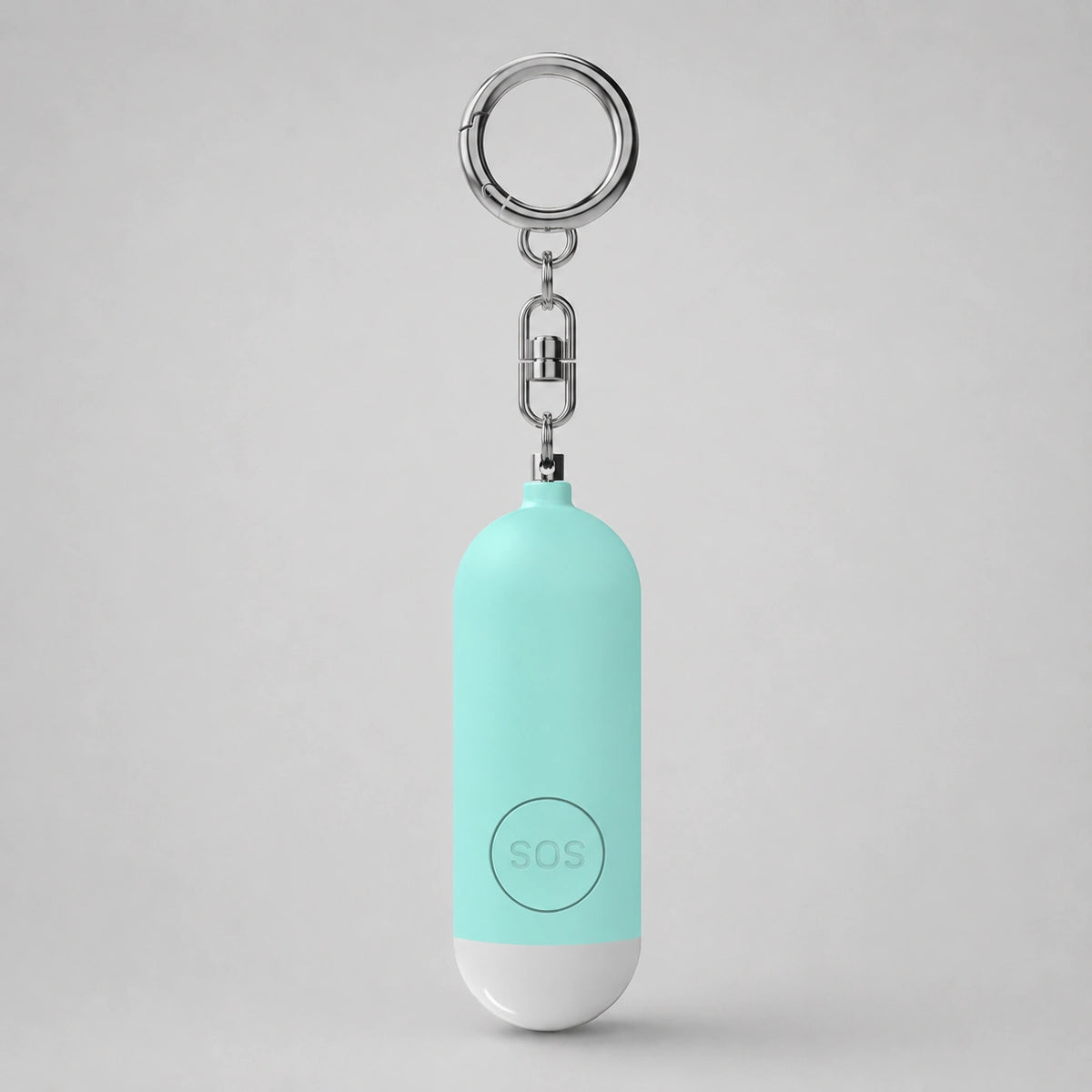 Alarma personal KÄRN verde con llavero y botón SOS, accesorio de seguridad para bolso, mochila o llaves