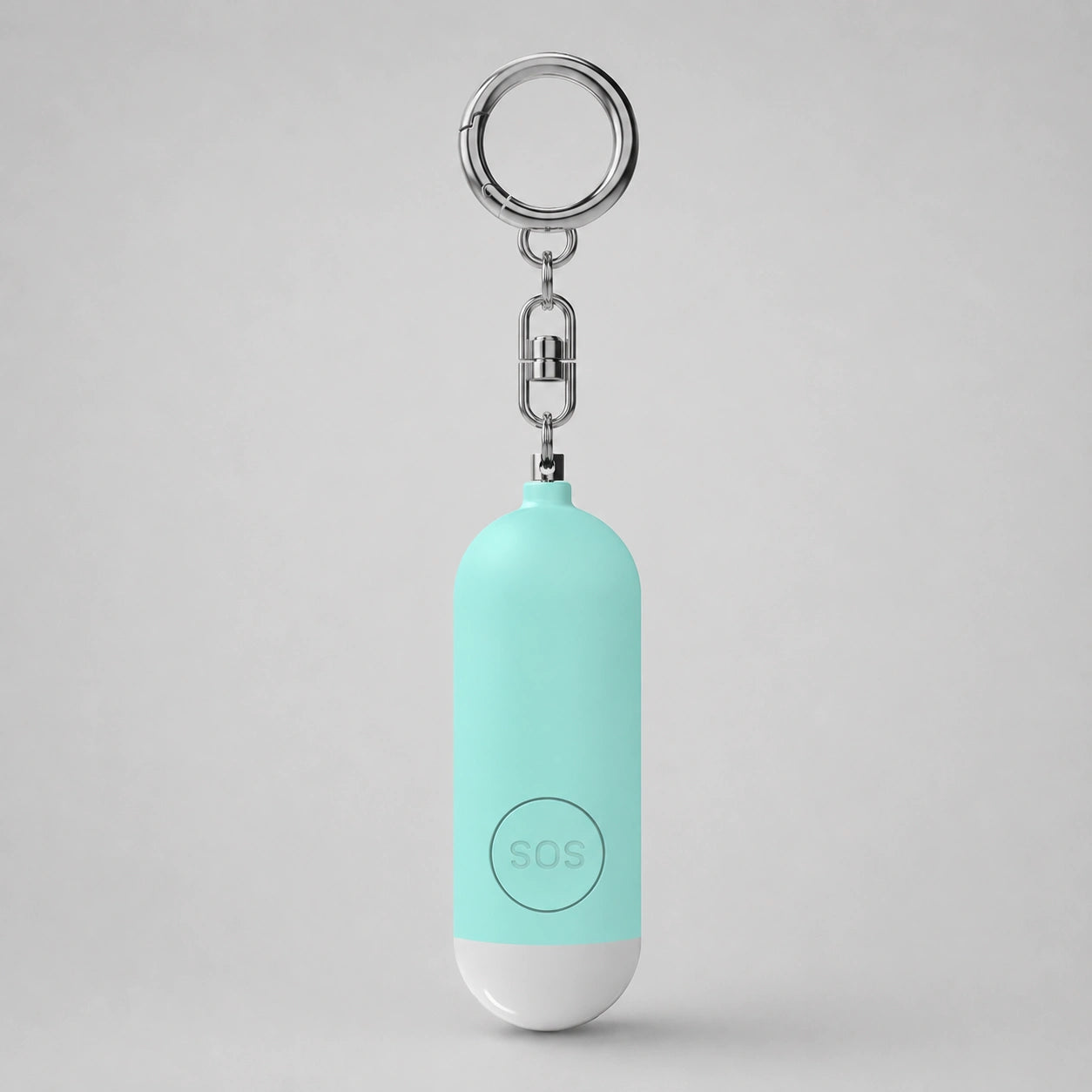Alarma personal KÄRN verde con llavero y botón SOS, accesorio de seguridad para bolso, mochila o llaves