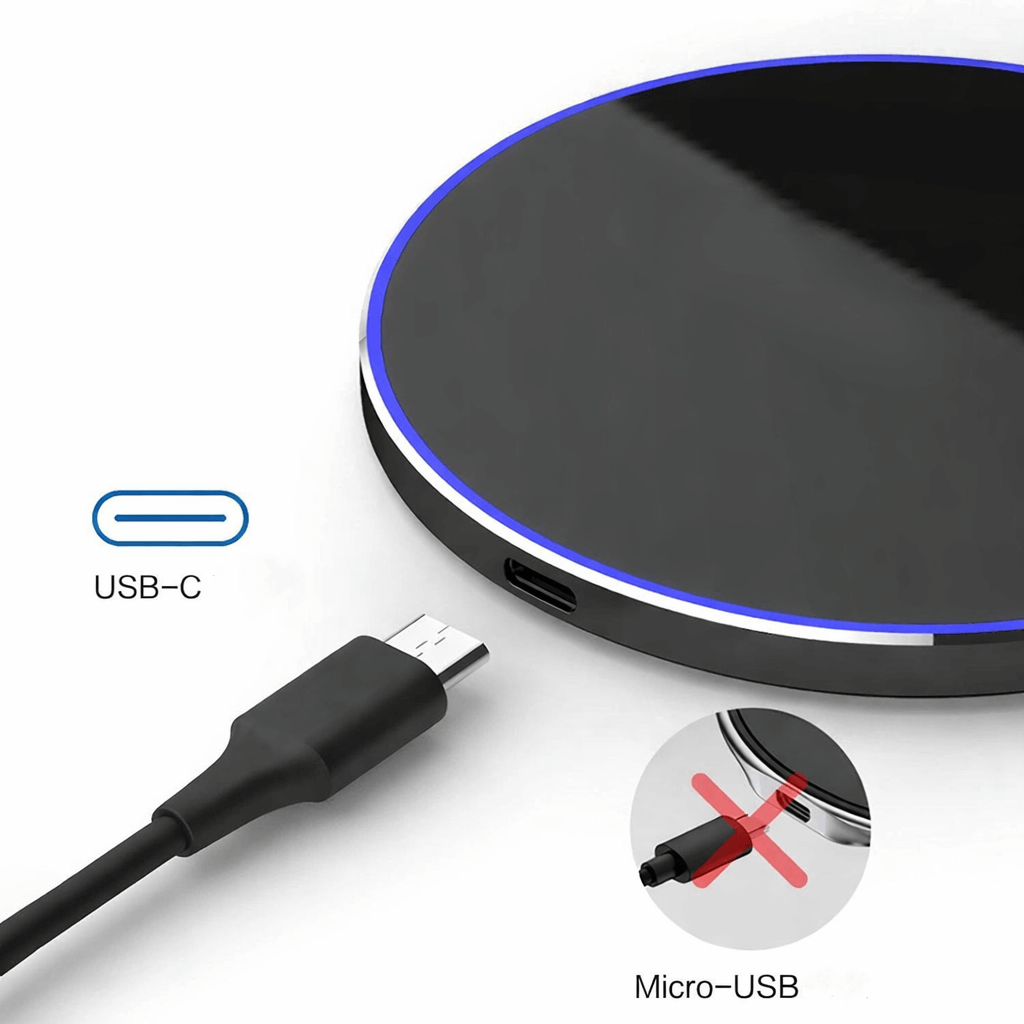 Base Qi 15W KÄRN detalle superficie y acabado