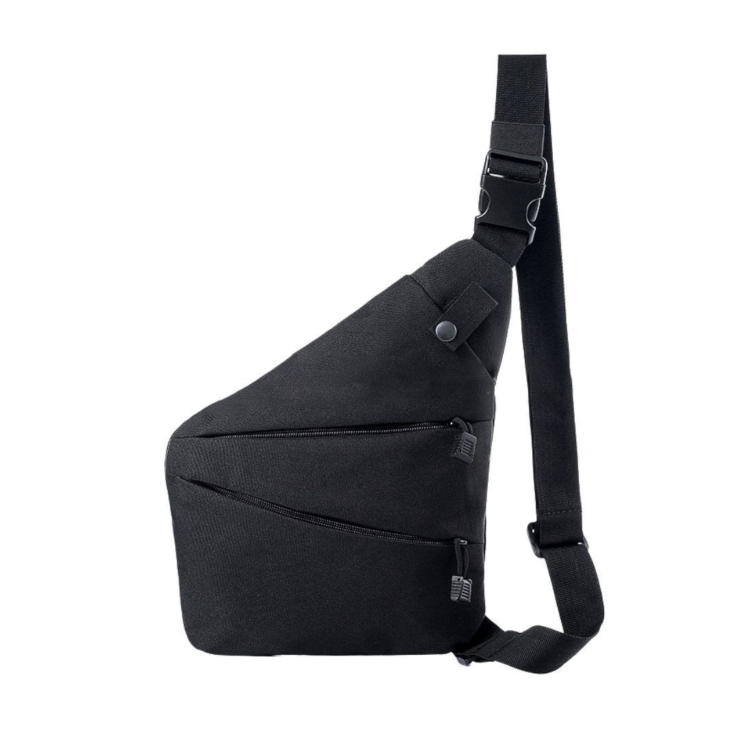 Mochila cruzada antirrobo KÄRN vista frontal (negro)