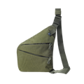Mochila cruzada antirrobo KÄRN vista frontal (verde)