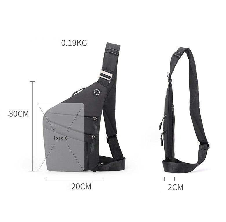 Dimensiones y peso de la Mochila Antirrobo Smart negra KÄRN, compatible con iPad y ligera de 0.19 kg.