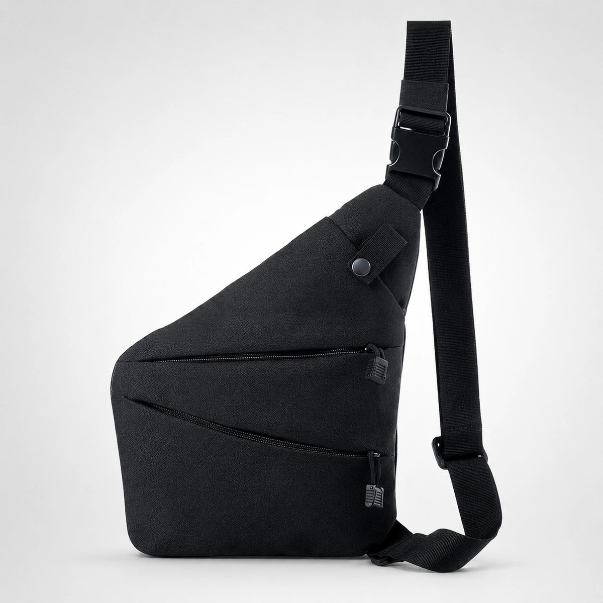 Mochila cruzada antirrobo KÄRN vista frontal (negro)