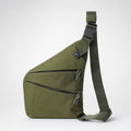 Mochila cruzada antirrobo KÄRN vista frontal (verde)