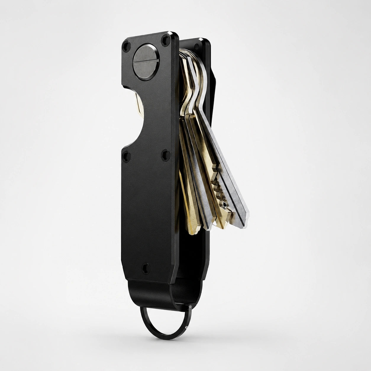 Organizador de llaves compacto KÄRN vista frontal negro