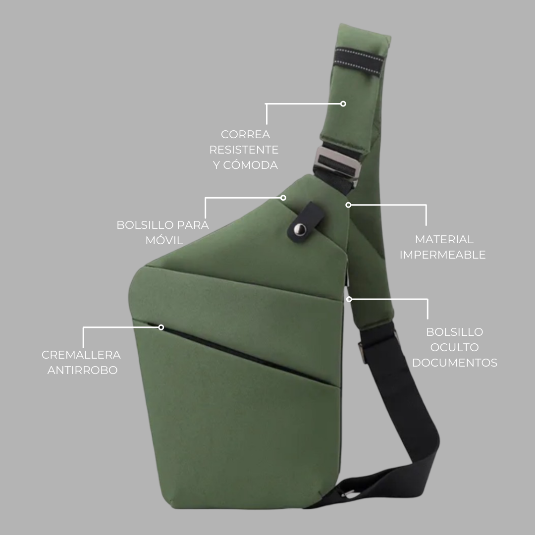 Mochila cruzada Slim KÄRN perfil slim pegada al cuerpo