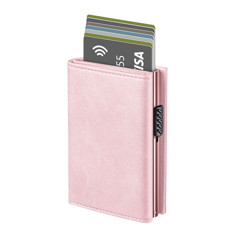 Tarjetero RFID Slim Pro KÄRN vista frontal rosa