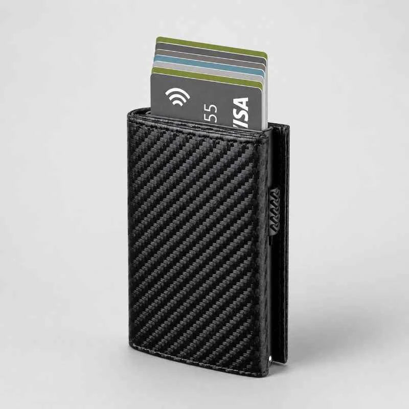 Tarjetero RFID Slim Pro KÄRN carbono incluido en el pack