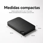 Medidas del tarjetero metálico KÄRN ultrafino de 9,9 x 6,4 x 1 cm