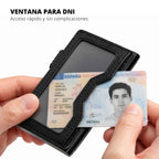 cartera con ventana para dni acceso rápido documento identidad