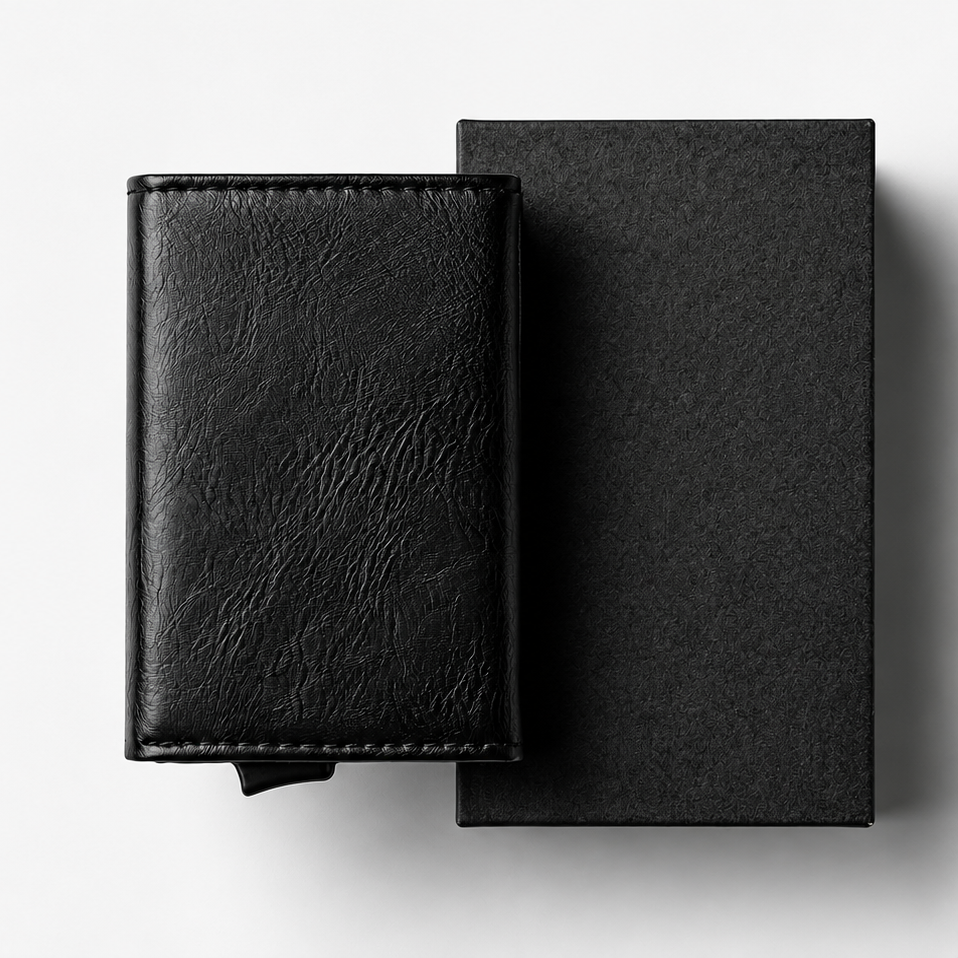 TARJETERO SLIM RFID KARN EN COLOR NEGRO